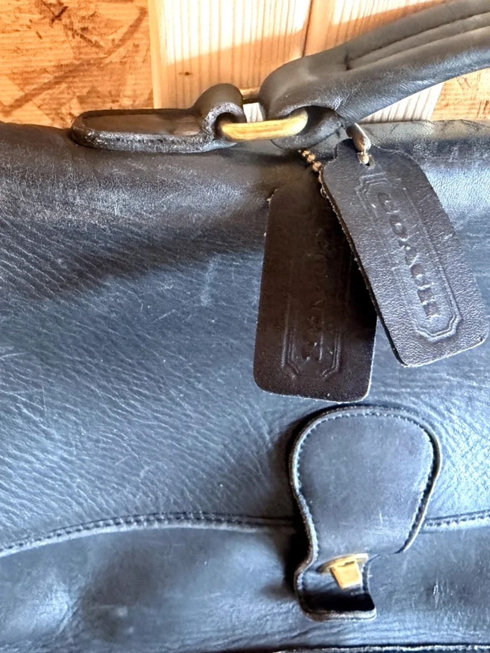 Vintage Coach Metropolitan 5180 Black Leather Briefcase Messenger Bag